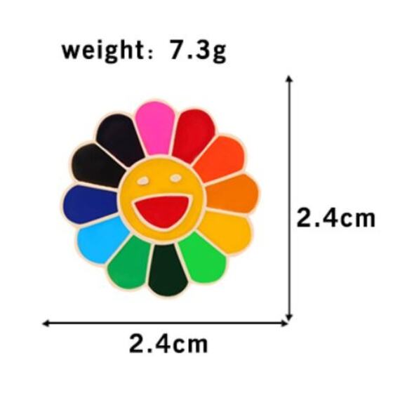 Flower Face Pin Brooch - Picture 1 of 1